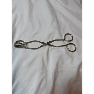 Vintage EKCO Kitchen Tongs Center Hinge USA Stainless Steel 8" Long